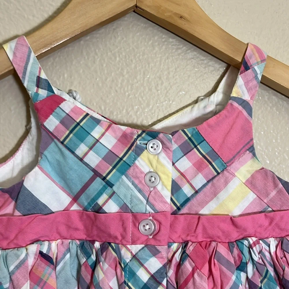 Janie and Jack Colorful Plaid Cotton Lined Sundress